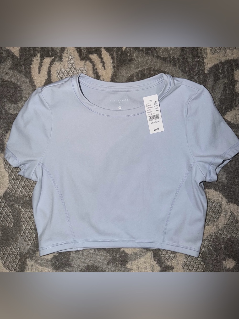 L.A. HEARTS by pacsun sky blue cropped shirt